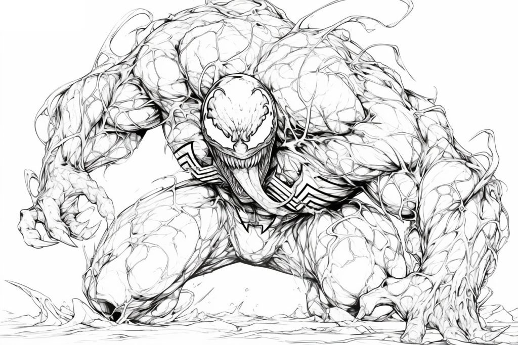 Desenho de Venom para imprimir