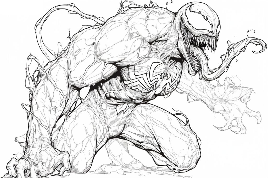 Desenho de Venom para imprimir