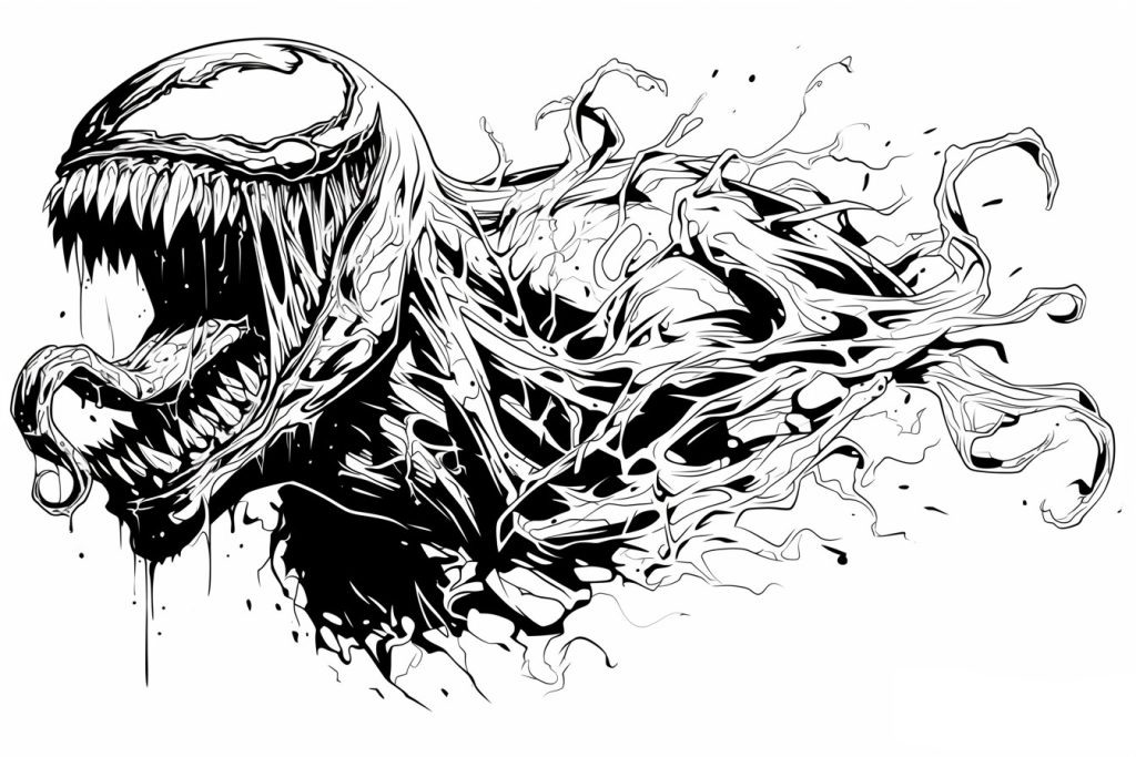 Desenho de Venom para imprimir