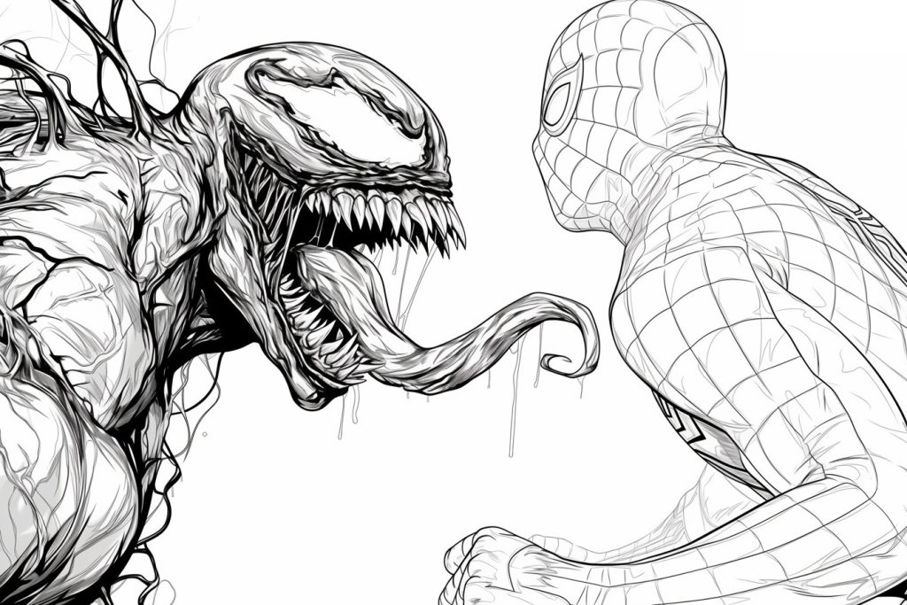 Desenho de Venom para imprimir