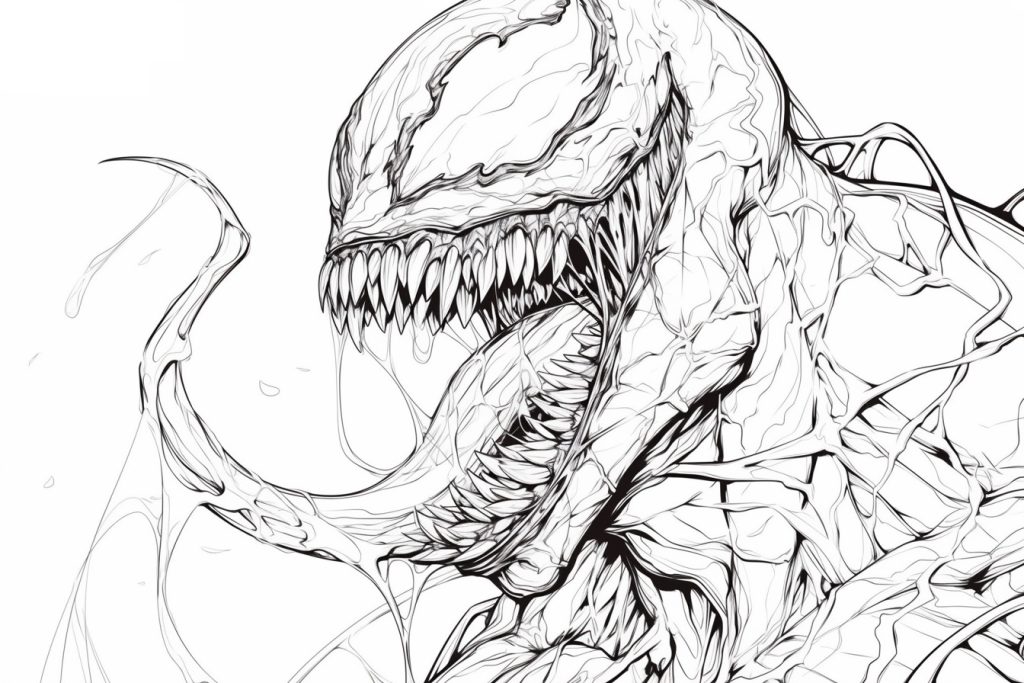 Desenho de Venom para imprimir