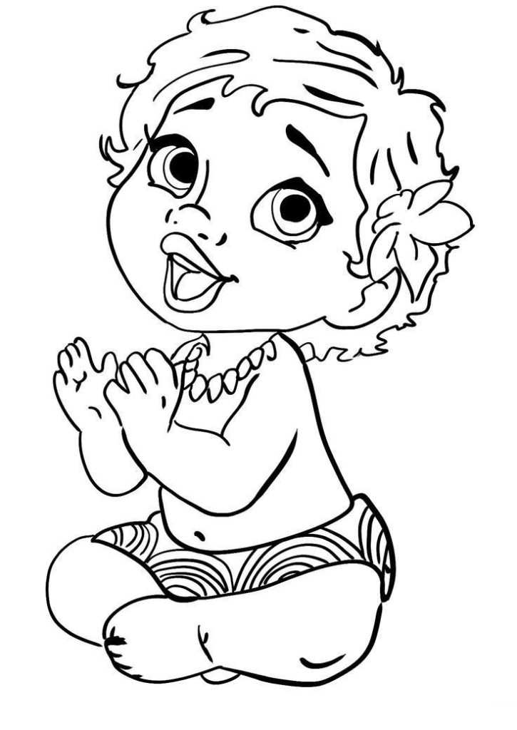Desenho de Moana para imprimir
