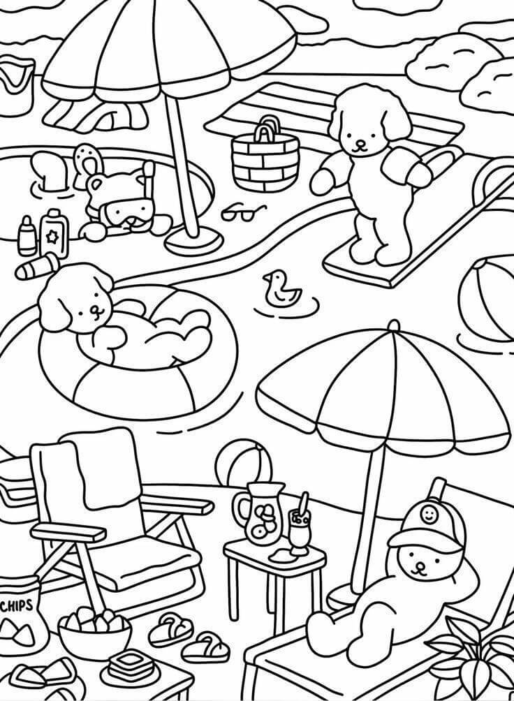 Desenho de Comfy Days para imprimir