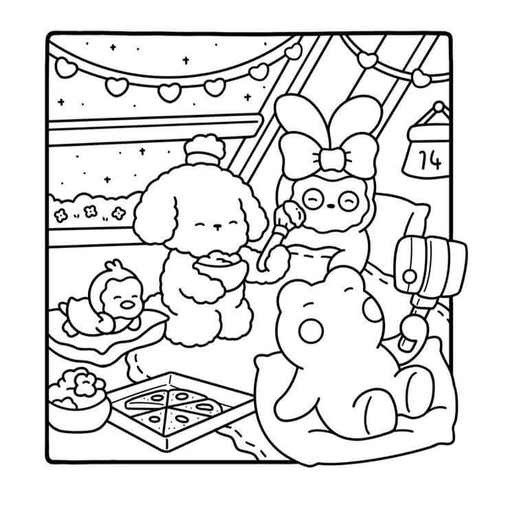 Desenho de Comfy Days para imprimir