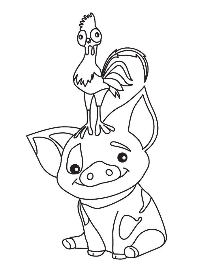 Desenho de Moana para imprimir