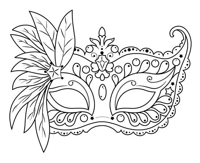 Desenho de Carnaval para imprimir