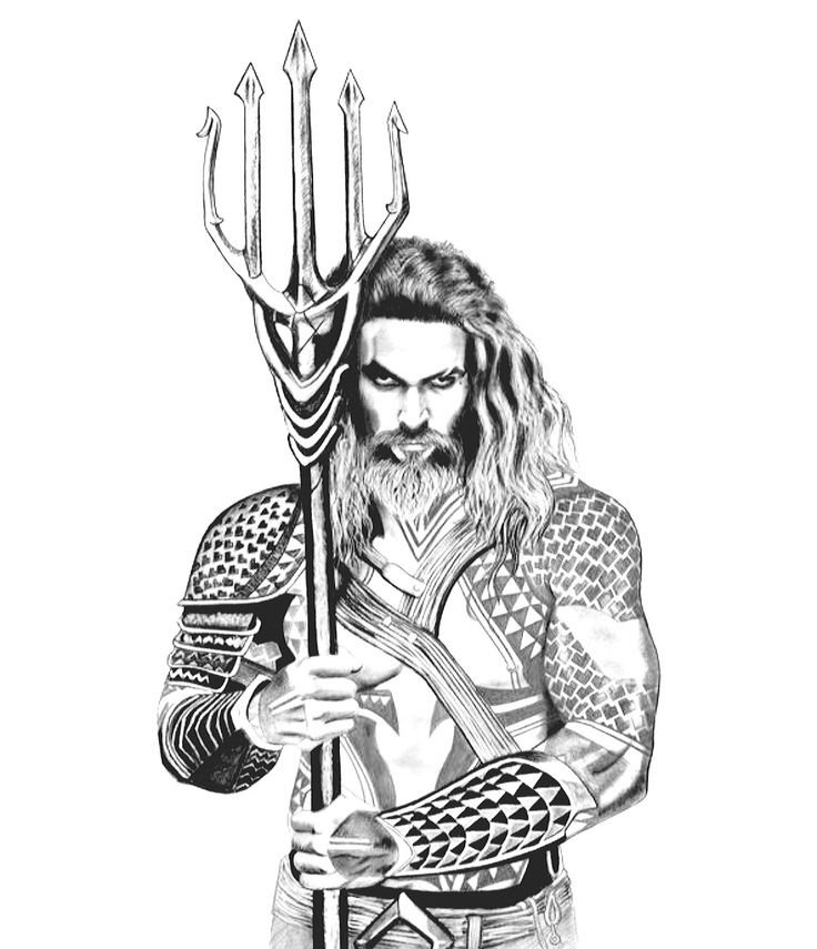 Desenho de Aquaman para imprimir