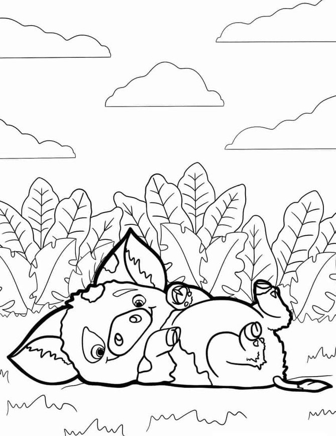 Desenho de Moana para imprimir
