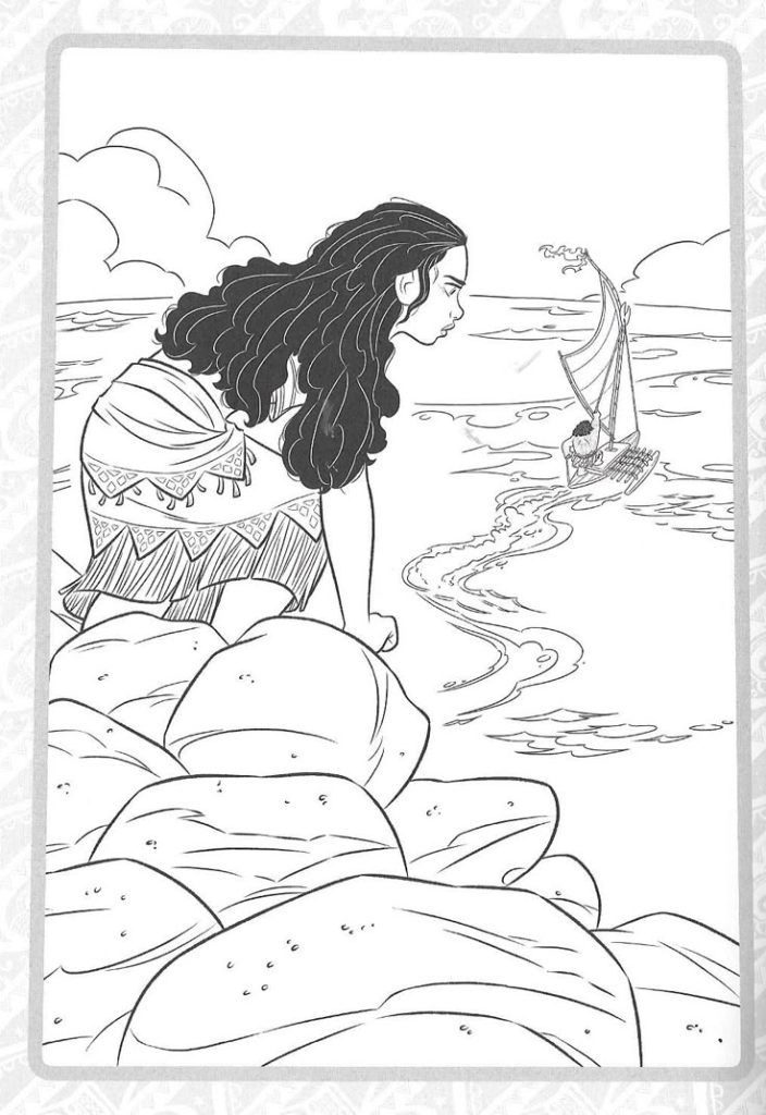 Desenho de Moana para imprimir