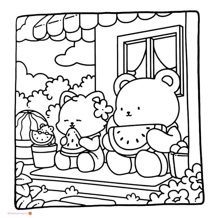 Desenho de Comfy Days para imprimir