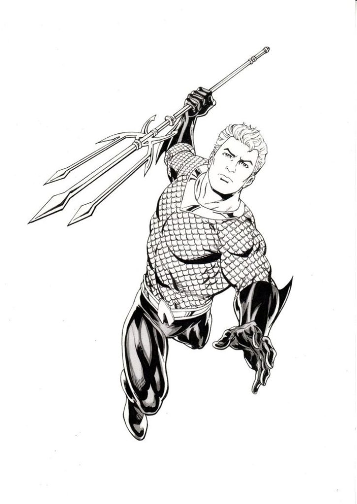 Desenho de Aquaman para imprimir