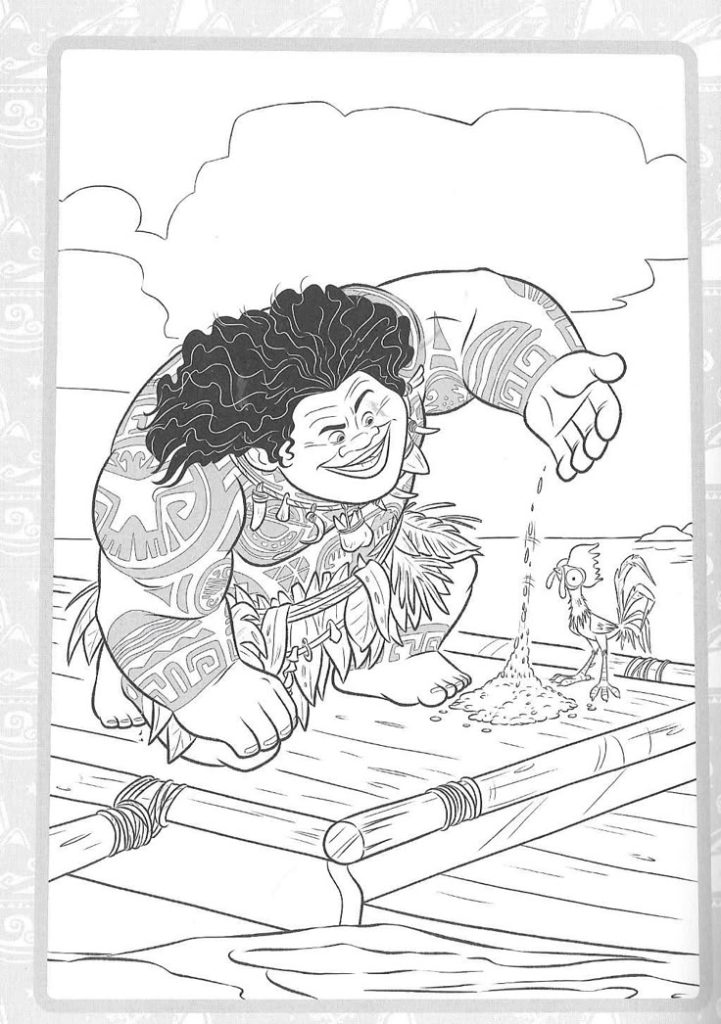 Desenho de Moana para imprimir