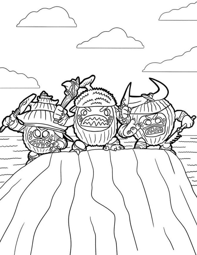 Desenho de Moana para imprimir