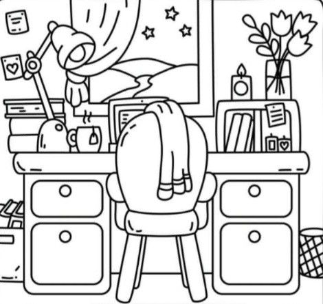 Desenho de Comfy Days para imprimir