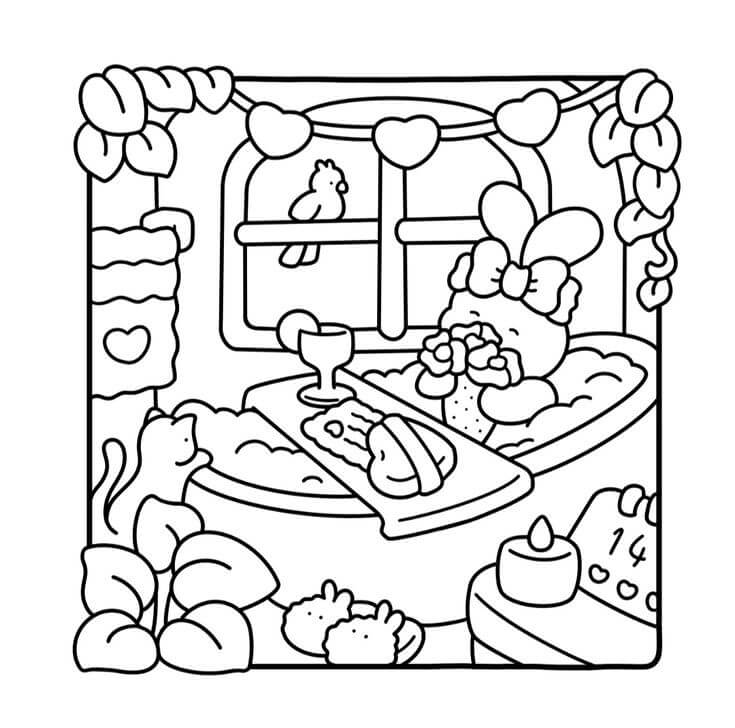 Desenho de Comfy Days para imprimir