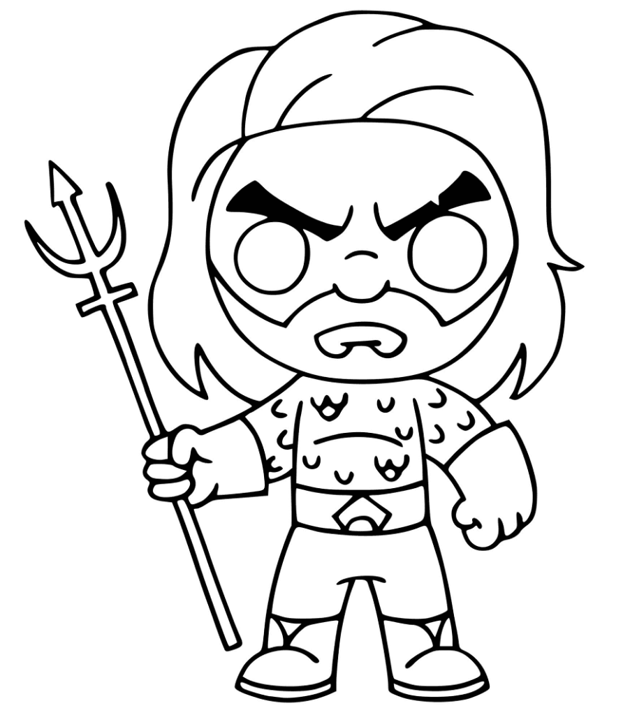 Desenho de Aquaman para imprimir
