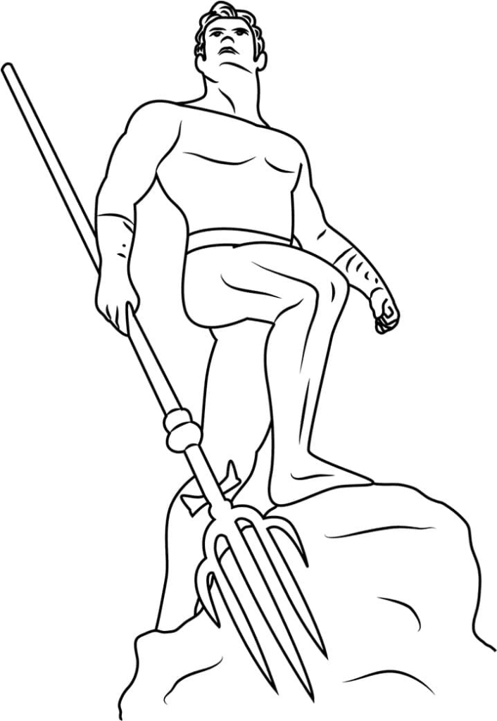 Desenho de Aquaman para imprimir
