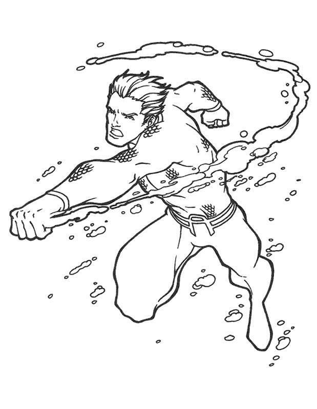Desenho de Aquaman para imprimir