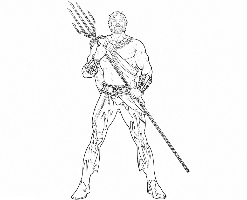 Desenho de Aquaman para imprimir