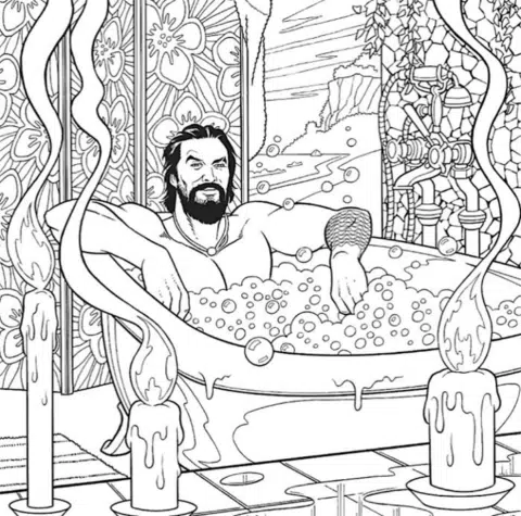 Desenho de Aquaman para imprimir