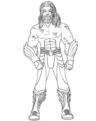 Desenho de Aquaman para imprimir