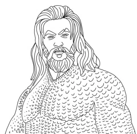 Desenho de Aquaman para imprimir