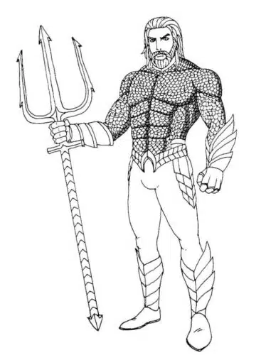 Desenho de Aquaman para imprimir