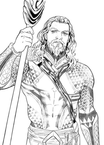 Desenho de Aquaman para imprimir