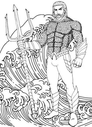 Desenho de Aquaman para imprimir