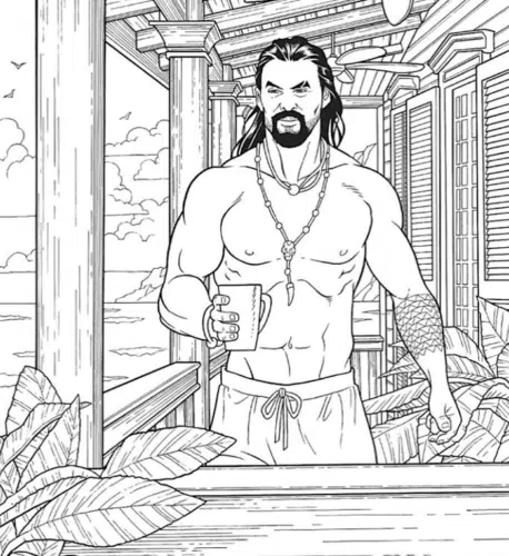 Desenho de Aquaman para imprimir