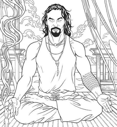 Desenho de Aquaman para imprimir