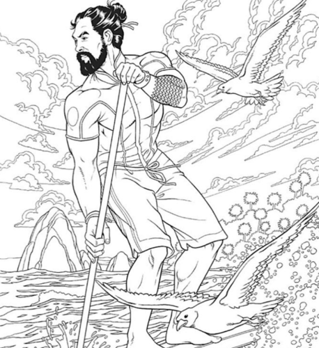 Desenho de Aquaman para imprimir