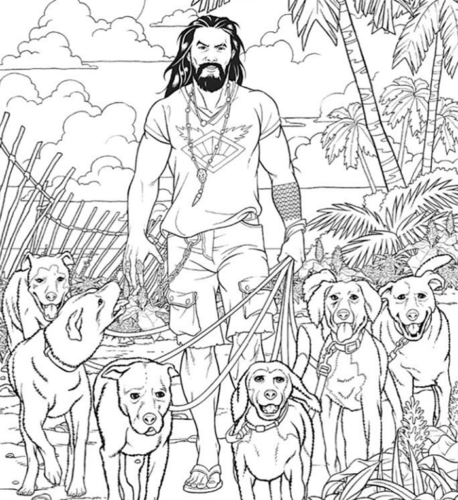 Desenho de Aquaman para imprimir