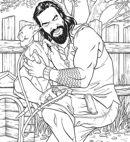Desenho de Aquaman para imprimir