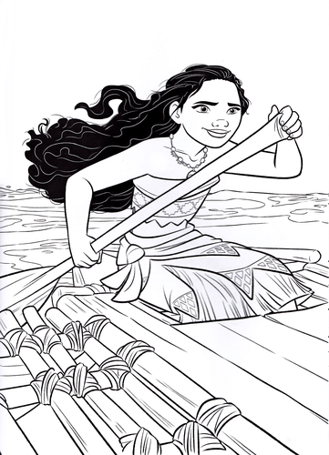Desenho de Moana para imprimir