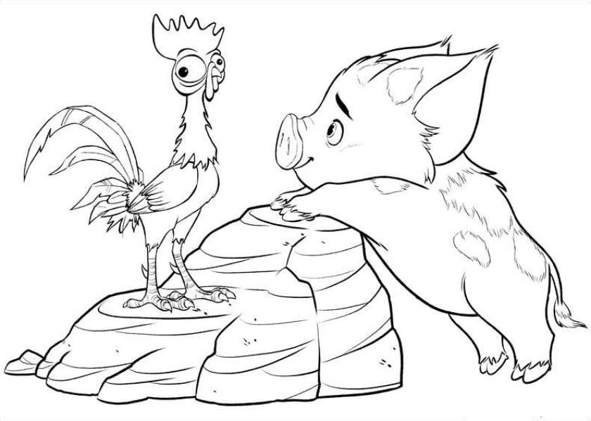 Desenho de Moana para imprimir