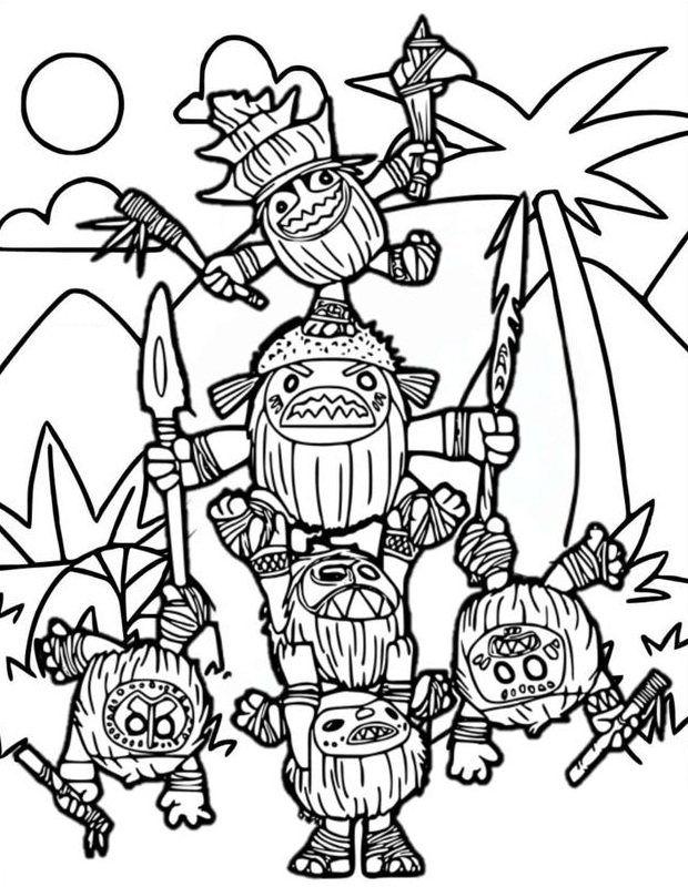 Desenho de Moana para imprimir