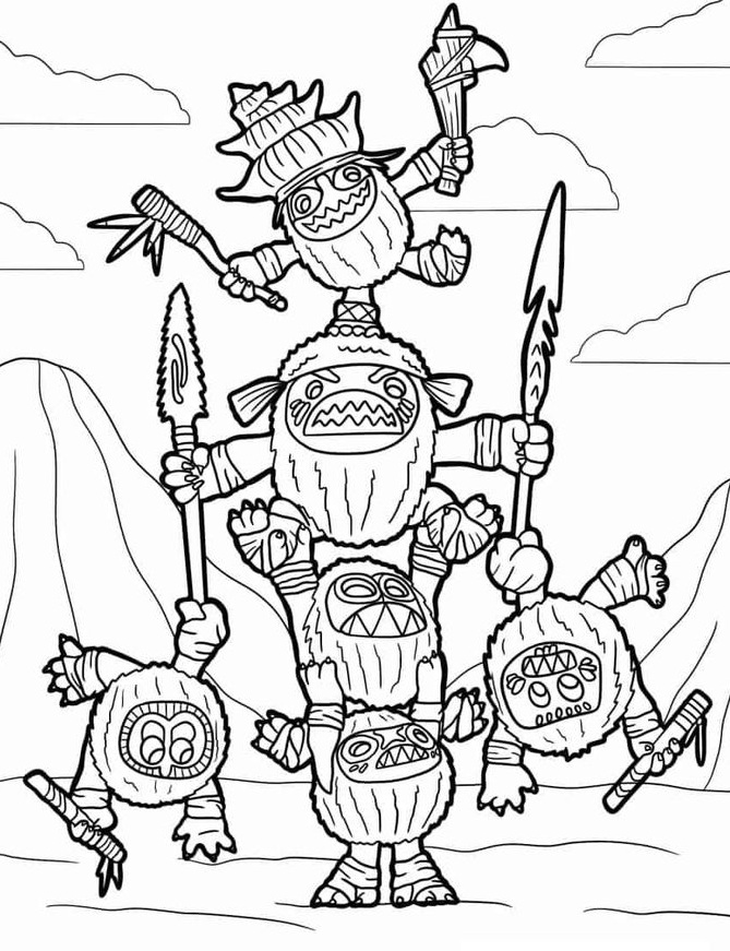 Desenho de Moana para imprimir