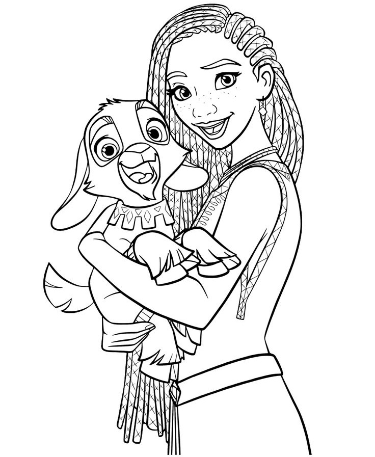 Desenho de Moana para imprimir