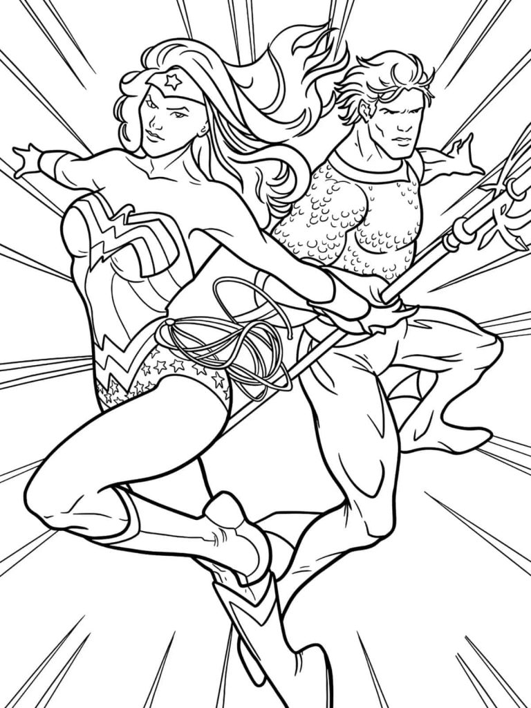Desenho de Aquaman para imprimir