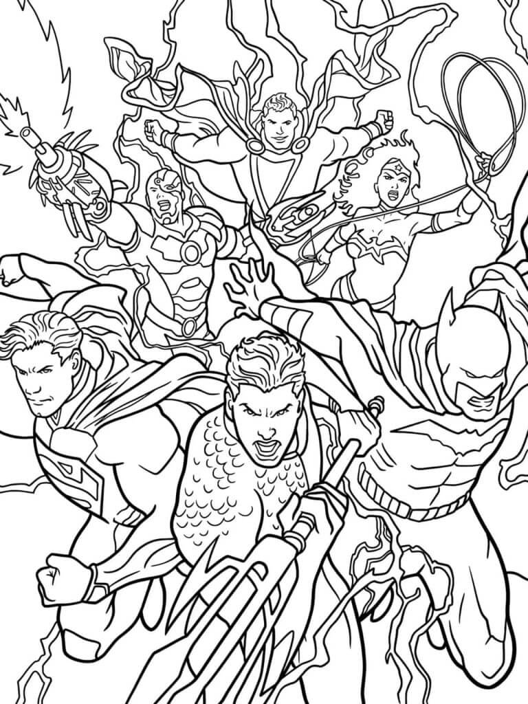 Desenho de Aquaman para imprimir