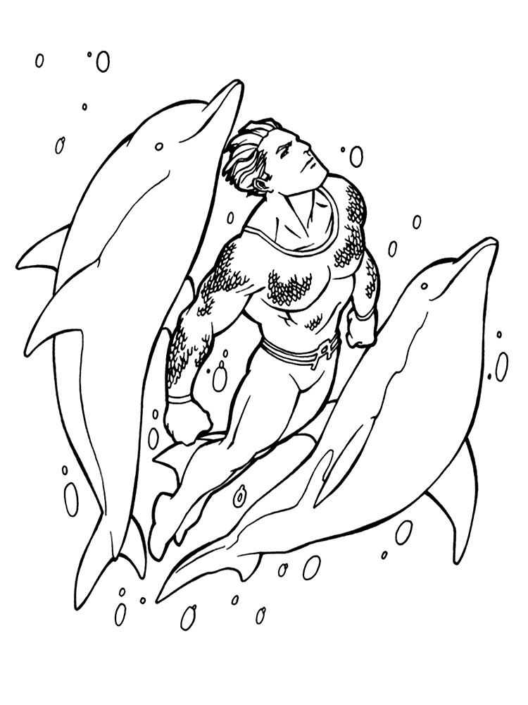 Desenho de Aquaman para imprimir