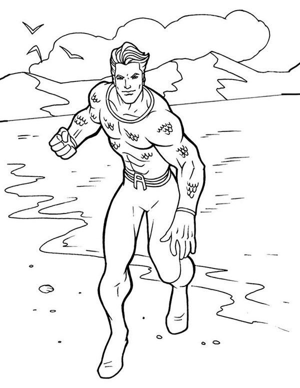 Desenho de Aquaman para imprimir
