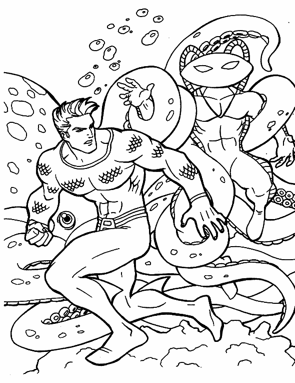 Desenho de Aquaman para imprimir