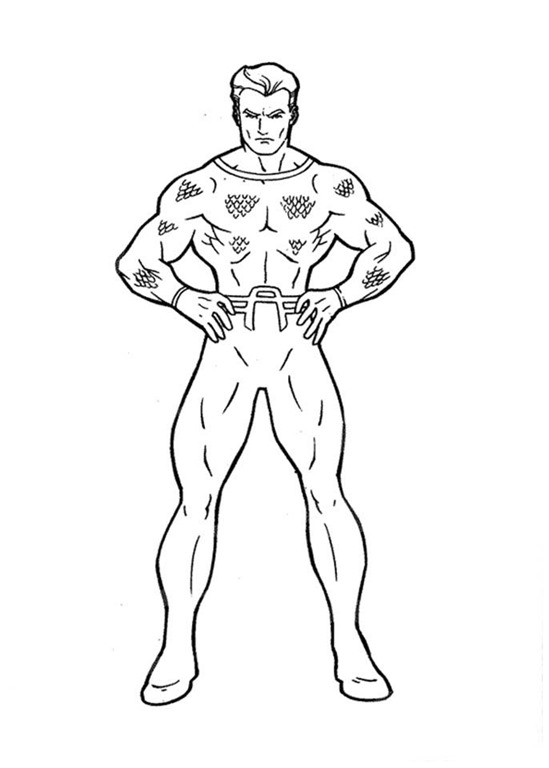 Desenho de Aquaman para imprimir