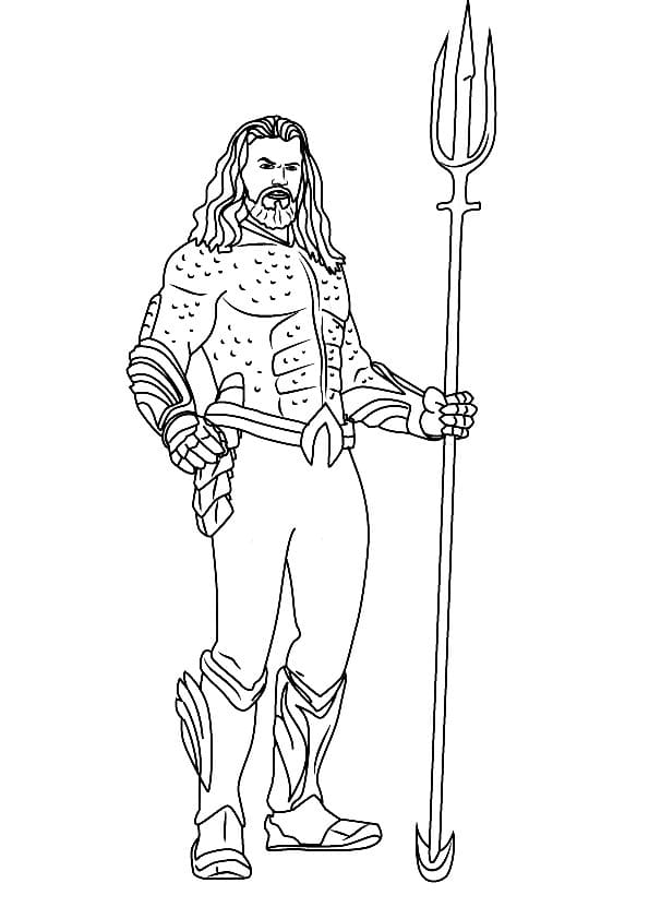 Desenho de Aquaman para imprimir