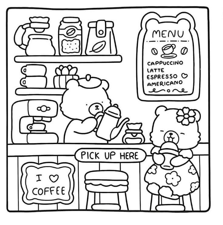 Desenho de Comfy Days para imprimir
