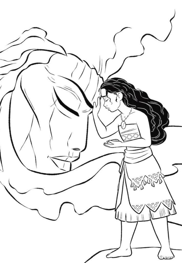 Desenho de Moana para imprimir