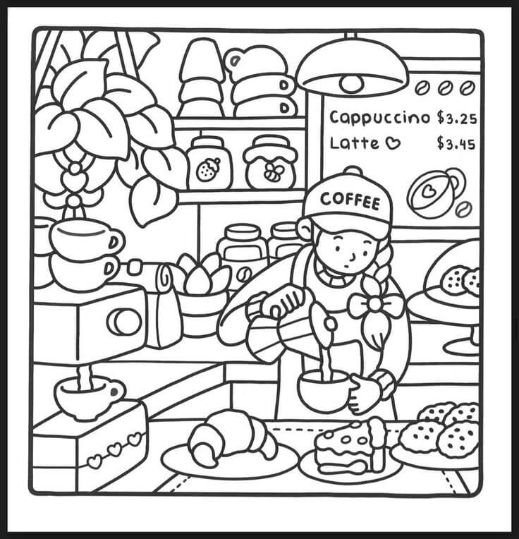 Desenho de Comfy Days para imprimir