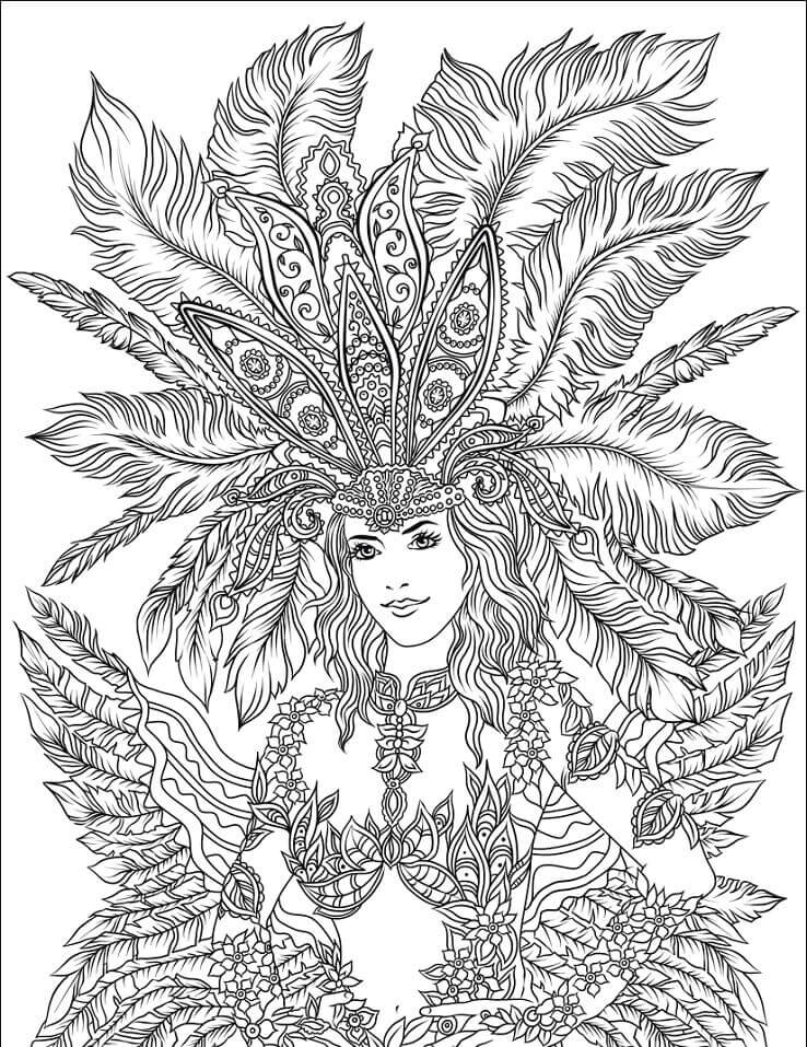 Desenho de Carnaval para imprimir